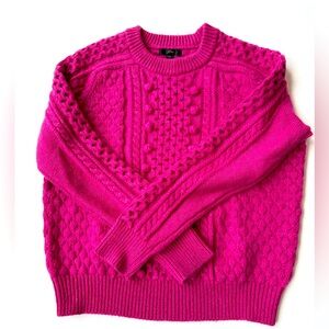 NWT J Crew Fisherman Knit Sweater M